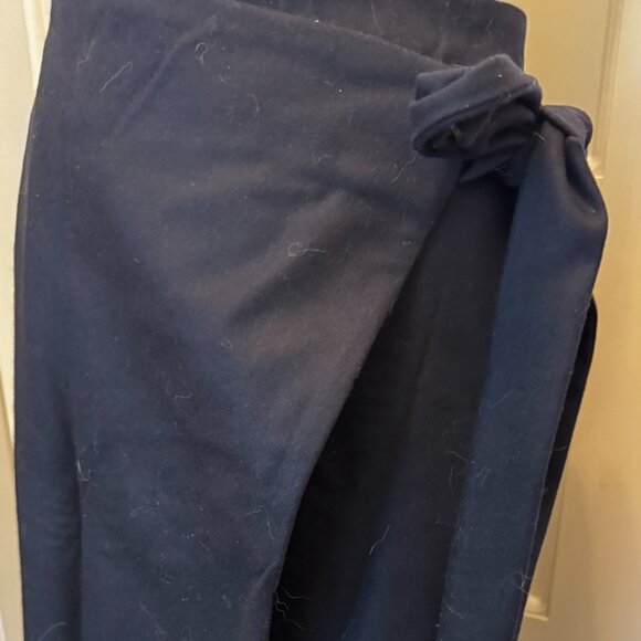 Navy Blue Wool Wrap skirt by Harmony - size 36 (FR), 4 US - Picture 5 of 7